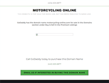 Tablet Screenshot of motorcycling-online.com